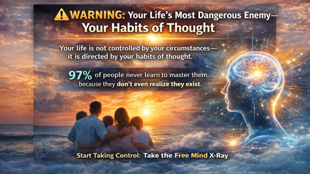Your life is not controlled by circumstances - it is directed by your habit of thoughts.